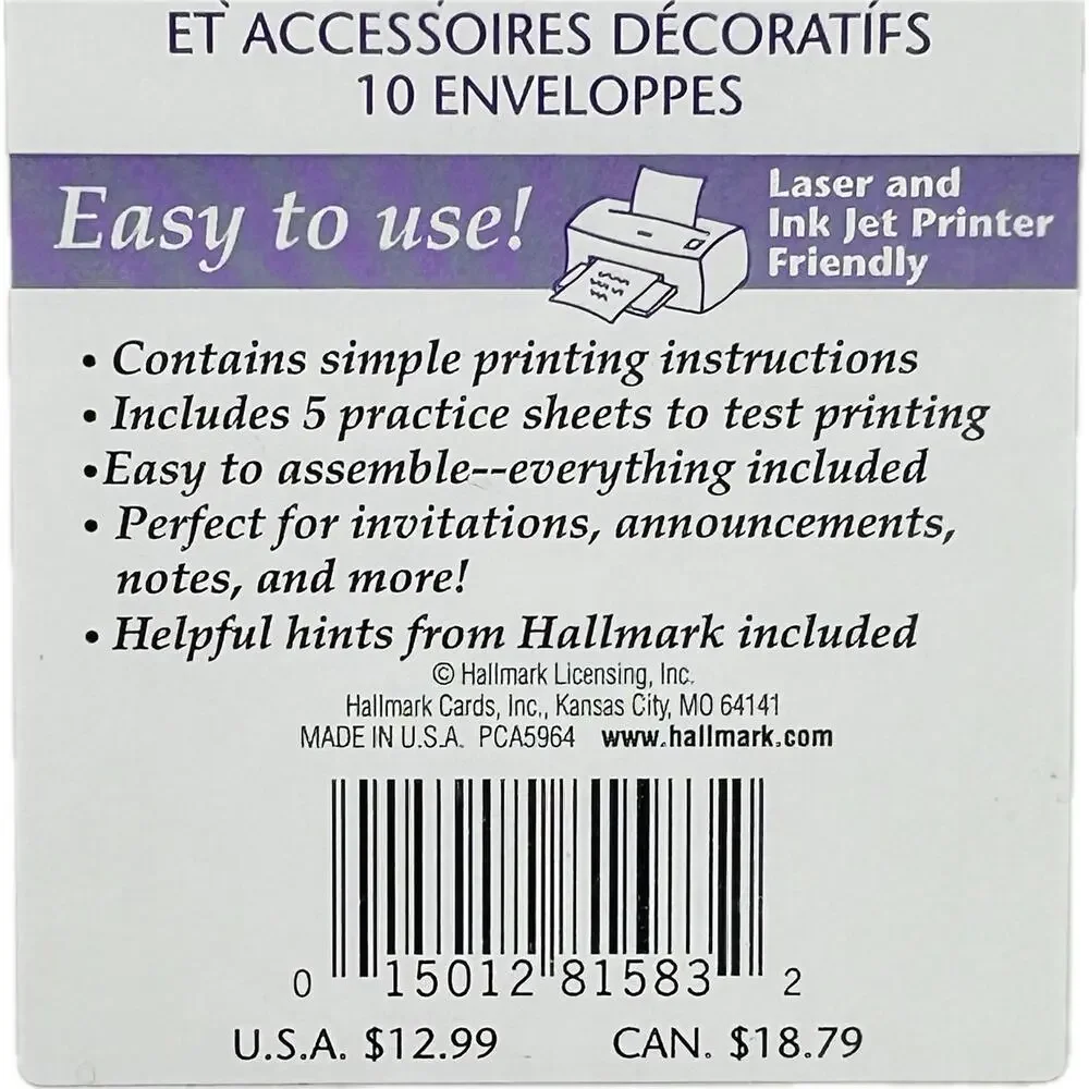 Hallmark 10 Blank Shoe Invitations with Envelopes Decorated Sleeves Instructions